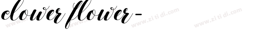 clower flower字体转换